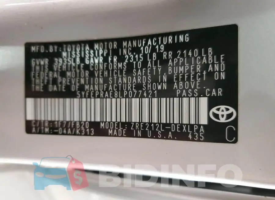 5YFEPRAE8LP077421 Photo# 12