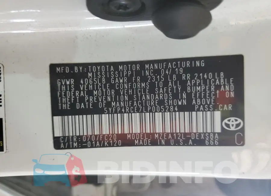 5YFP4RCE7LP005284 Photo# 12