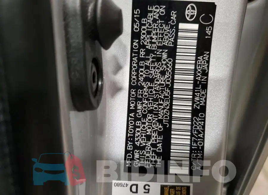JTDZN3EU5FJ035660 Photo# 12
