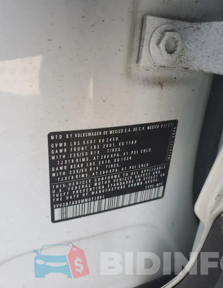 3VV2B7AX6MM071991 Photo# 14