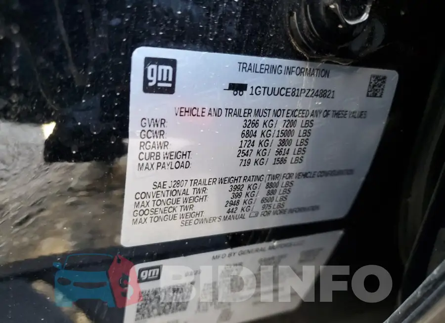 1GTUUCE81PZ248821 Photo# 12