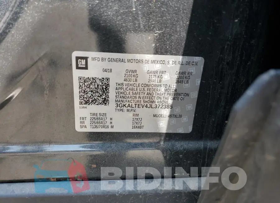 3GKALTEV4JL372385 Photo# 13