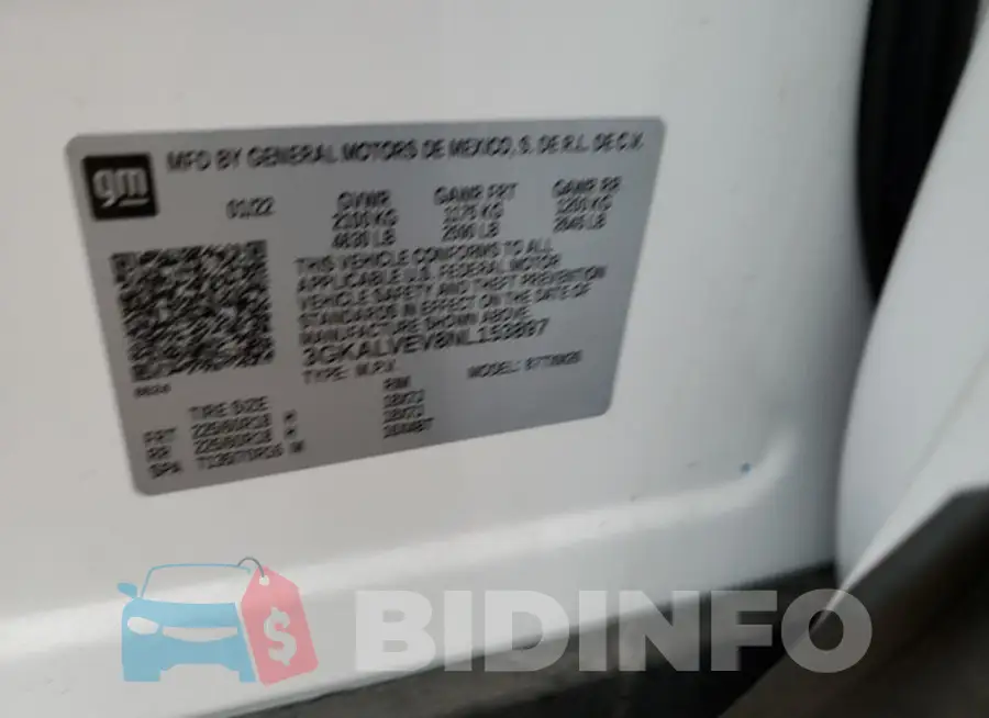 3GKALVEV8NL153897 Photo# 12