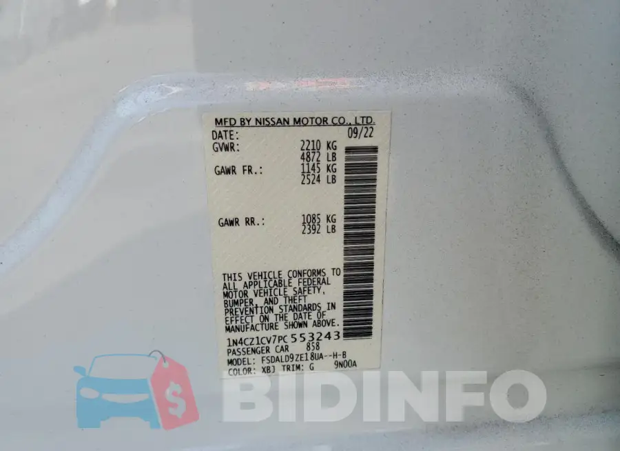 1N4CZ1CV7PC553243 Photo# 12
