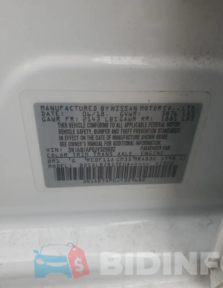 3N1AB7AP0JY329682 Photo# 12