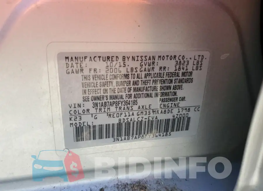 3N1AB7AP8FY364185 Photo# 12