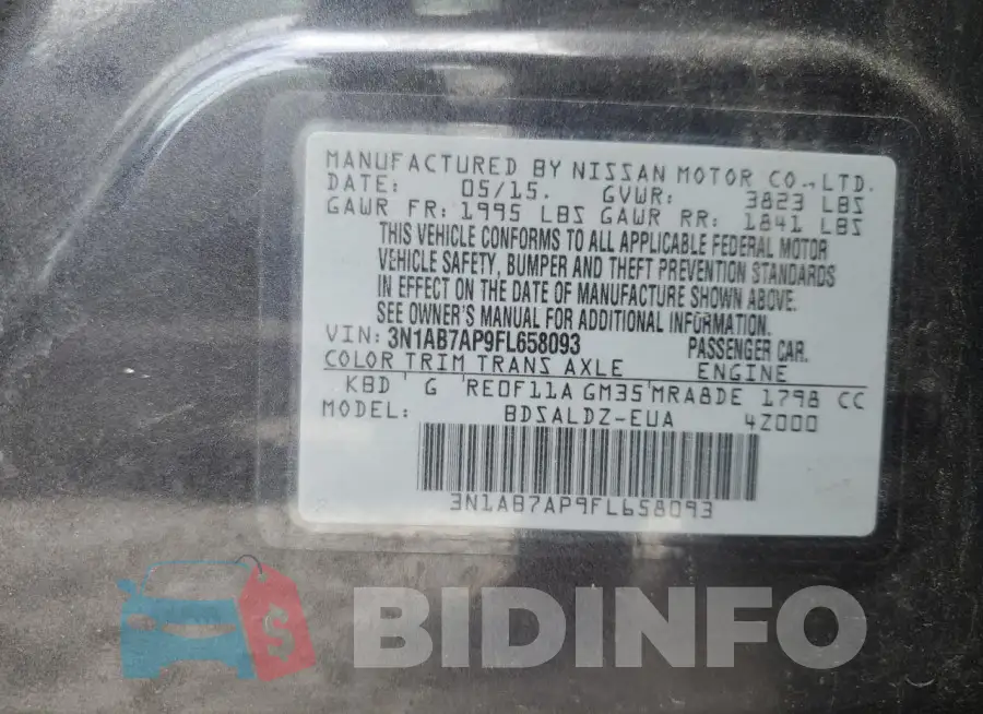 3N1AB7AP9FL658093 Photo# 13
