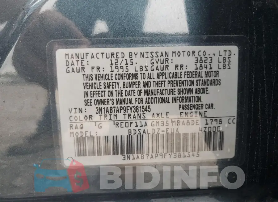 3N1AB7AP9FY381545 Photo# 12
