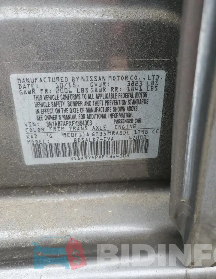 3N1AB7APXFY364303 Photo# 12