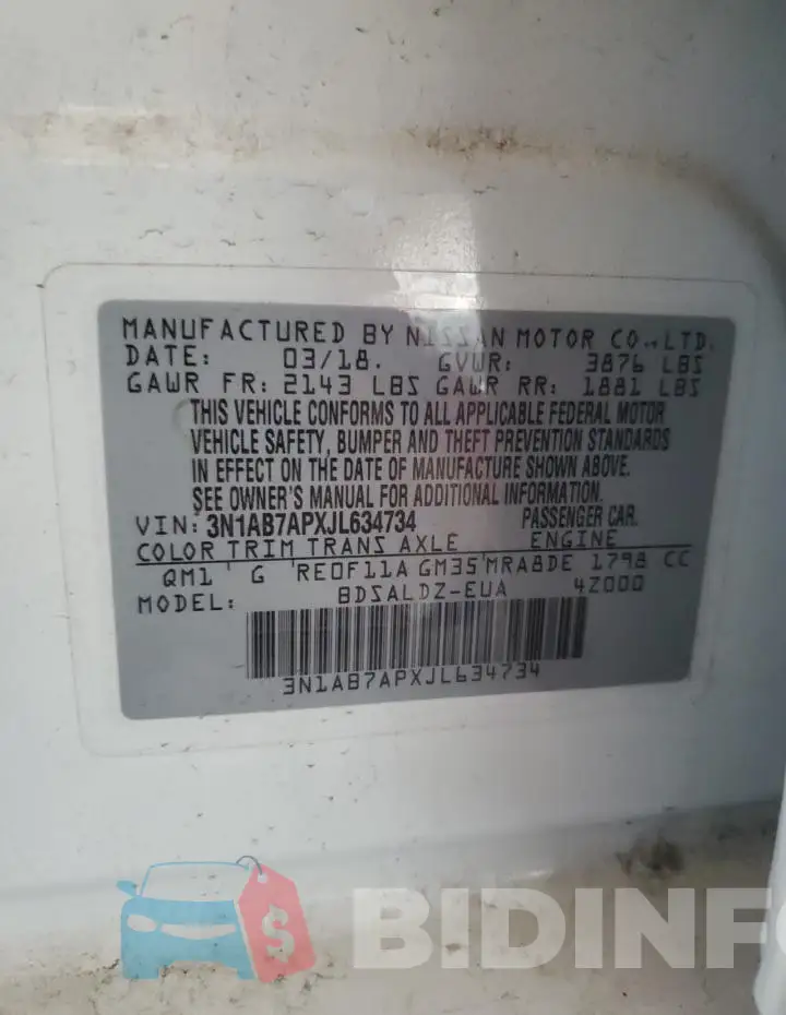 3N1AB7APXJL634734 Photo# 12