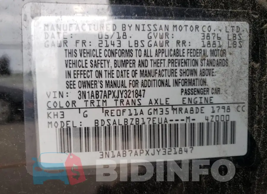 3N1AB7APXJY321847 Photo# 12