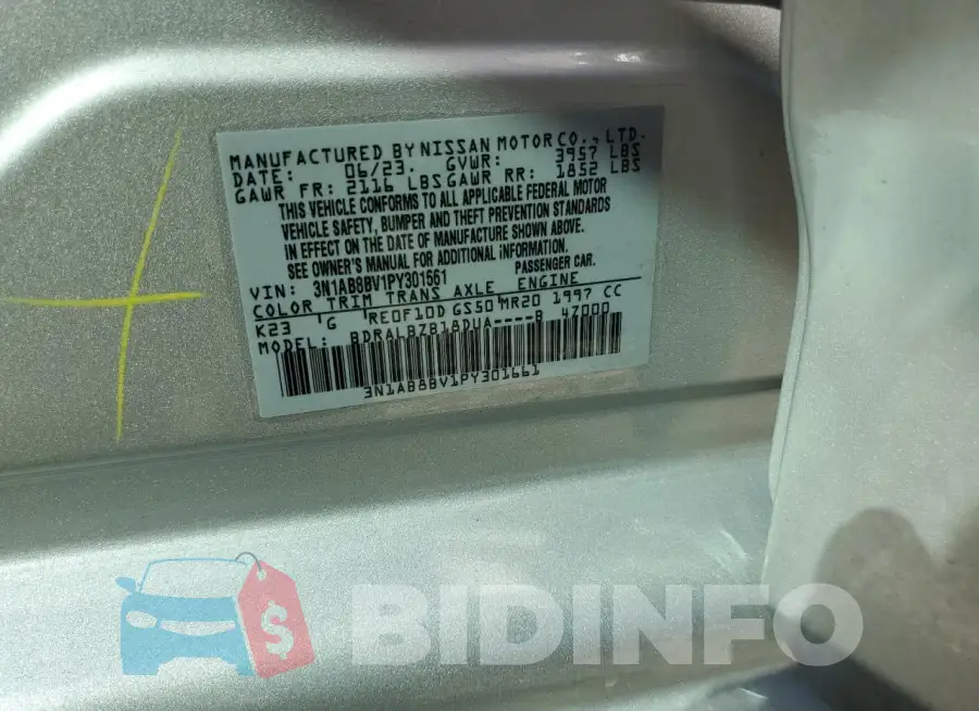 3N1AB8BV1PY301661 Photo# 12