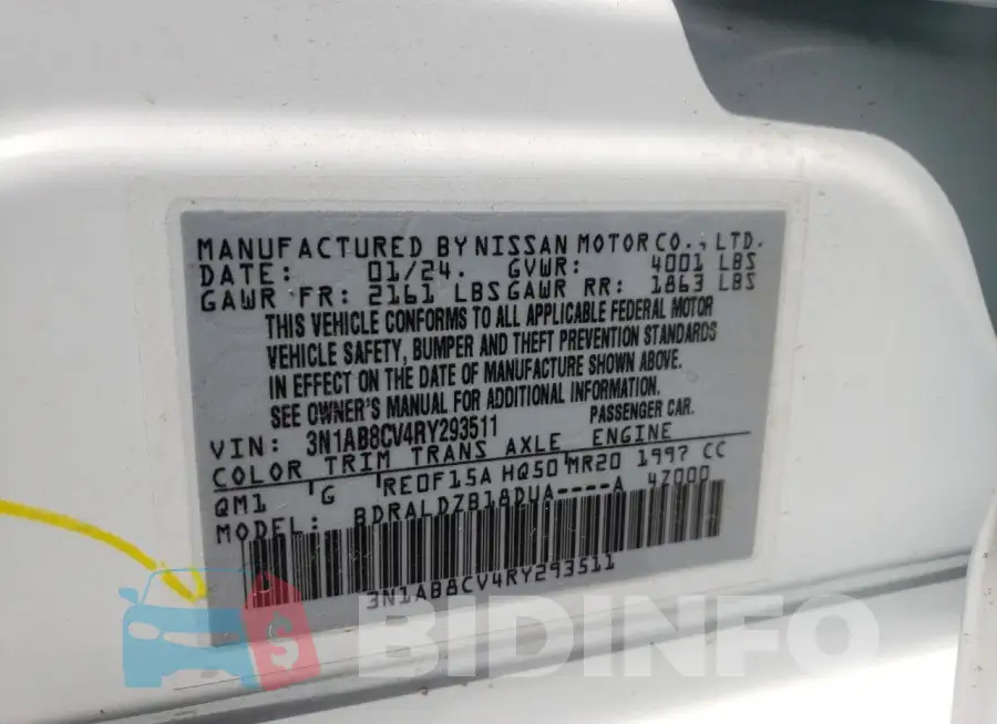 3N1AB8CV4RY293511 Photo# 12