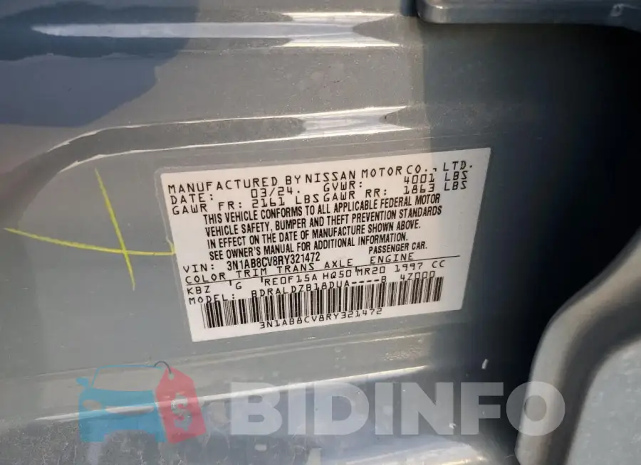3N1AB8CV8RY321472 Photo# 12