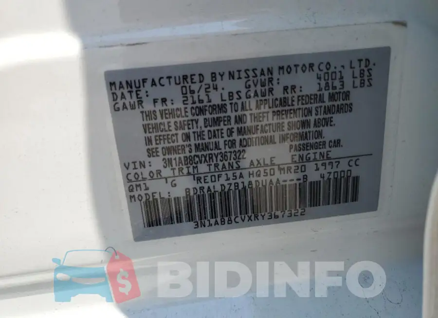 3N1AB8CVXRY367322 Photo# 12