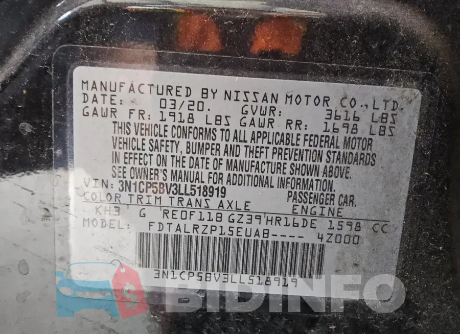 3N1CP5BV3LL518919 Photo# 13