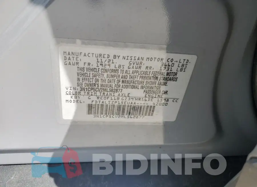 3N1CP5CV2ML562877 Photo# 12