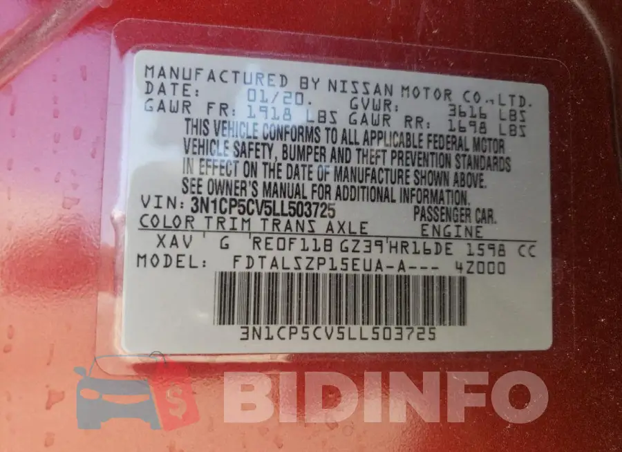 3N1CP5CV5LL503725 Photo# 12