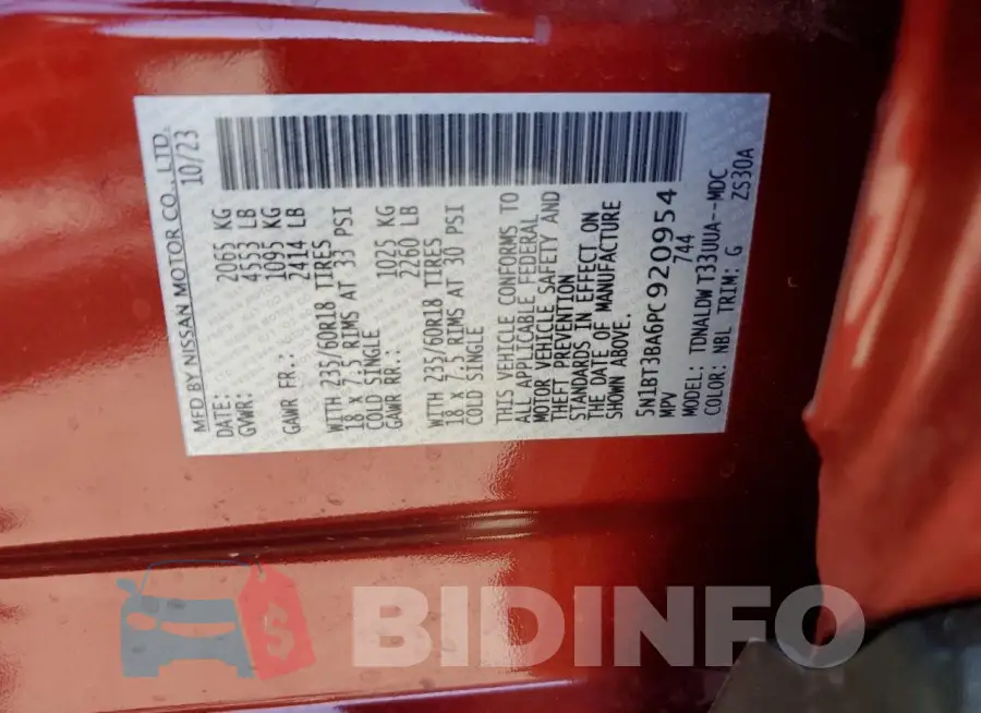 5N1BT3BA6PC920954 Photo# 13