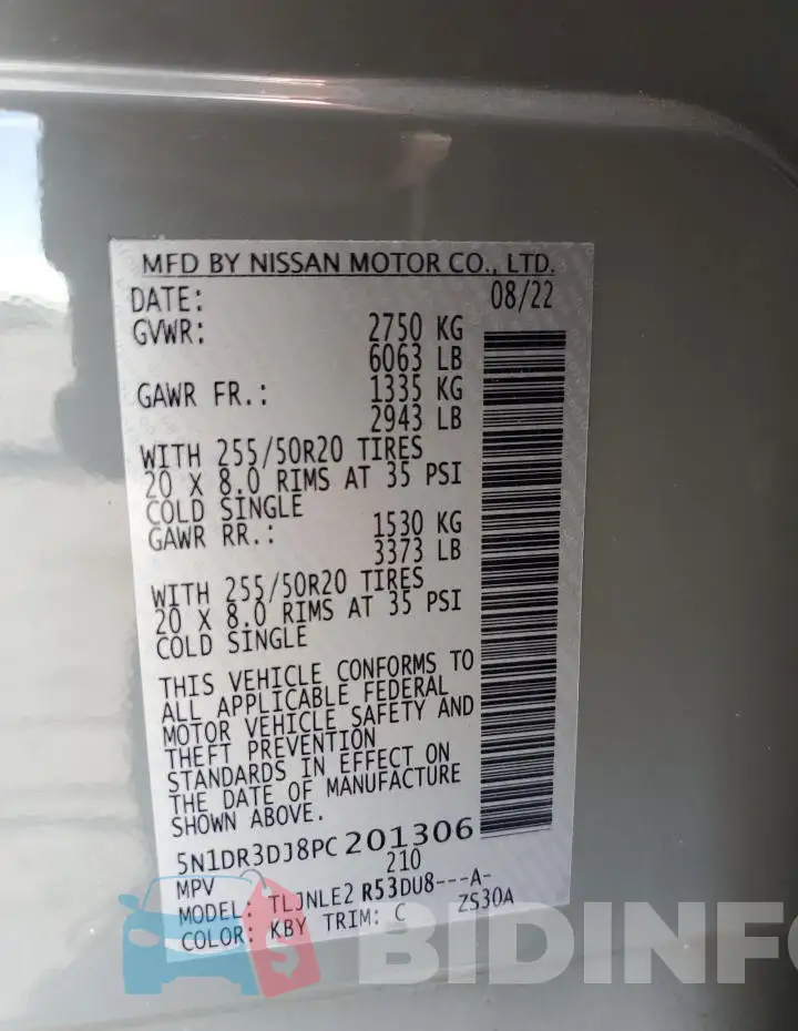 5N1DR3DJ8PC201306 Photo# 13