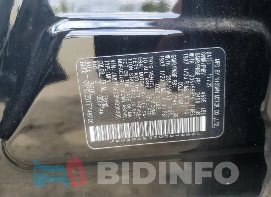JN8BT3DD8PW308995 Photo# 13