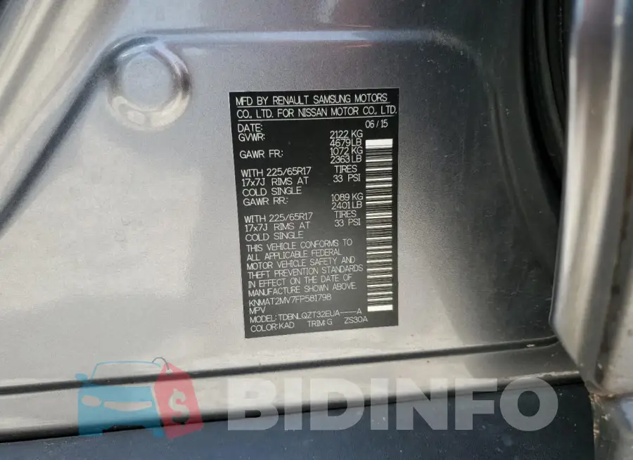 KNMAT2MV7FP581798 Photo# 12
