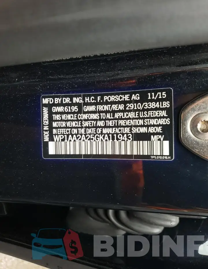 WP1AA2A25GKA11943 Photo# 13