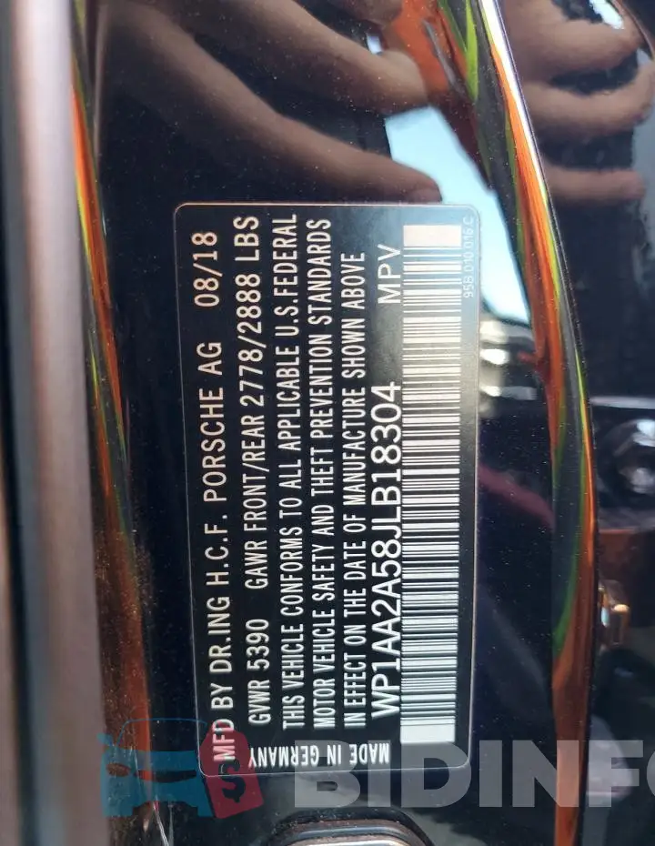 WP1AA2A58JLB18304 Photo# 13
