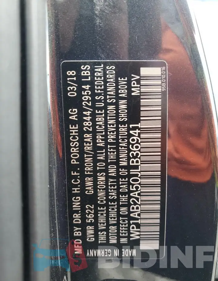 WP1AB2A50JLB36941 Photo# 13