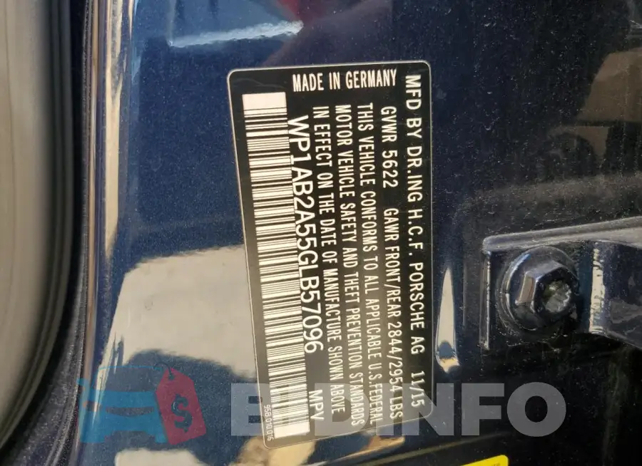 WP1AB2A55GLB57096 Photo# 13