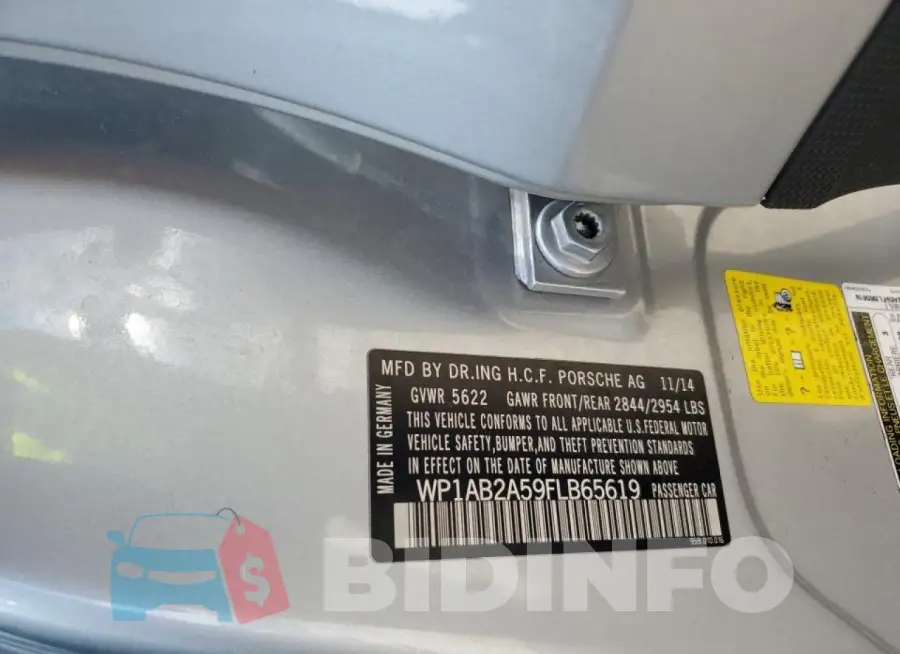 WP1AB2A59FLB65619 Photo# 14