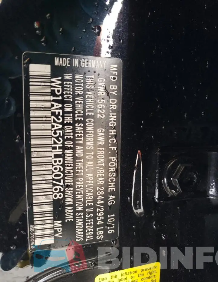 WP1AF2A52HLB60768 Photo# 14