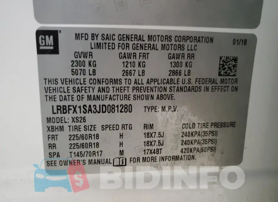 LRBFX1SA3JD081280 Photo# 13