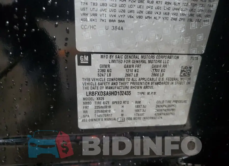 LRBFXDSA9HD102435 Photo# 13