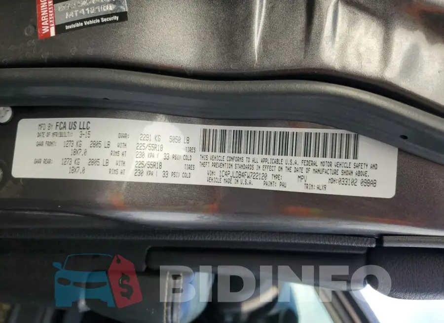 1C4PJLDB4FW722120 Photo# 13