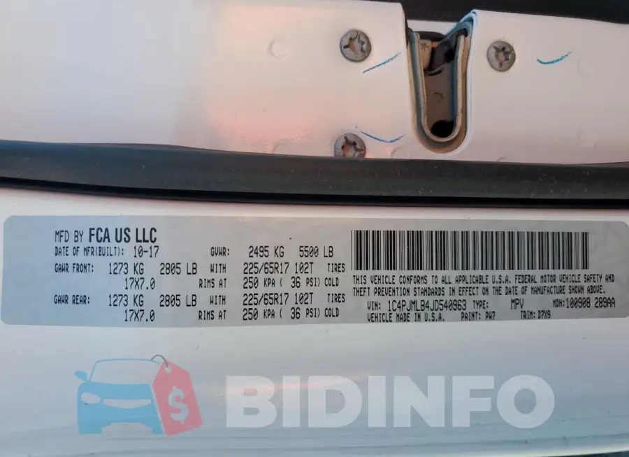 1C4PJMLB4JD540963 Photo# 13