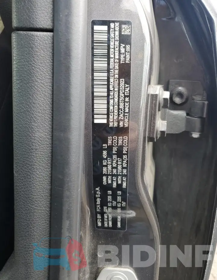 ZACCJBBT5GPD32923 Photo# 12