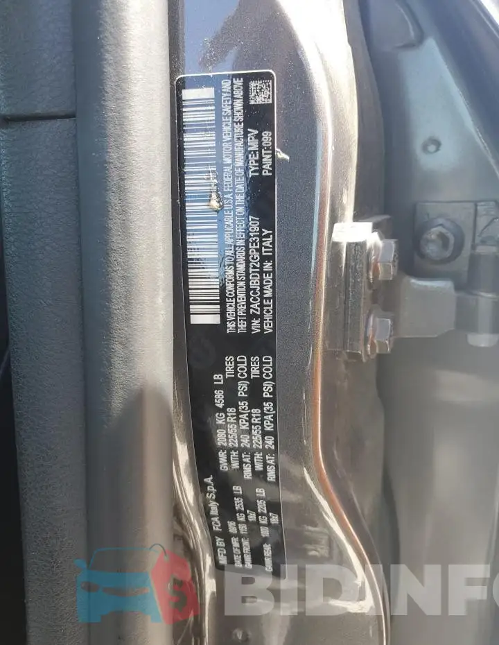 ZACCJBDT2GPE31907 Photo# 14