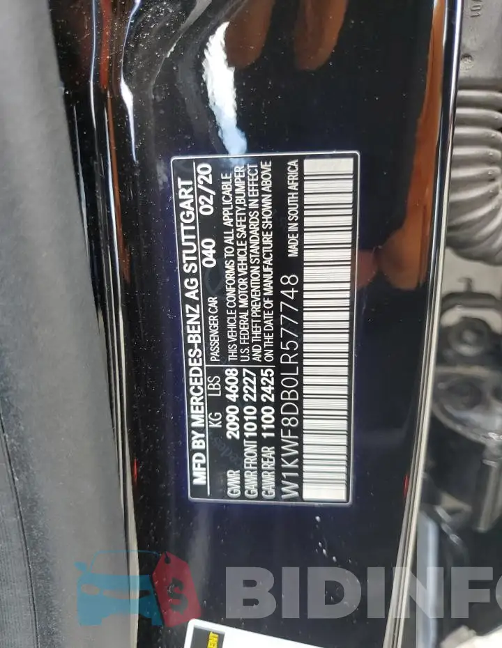 W1KWF8DB0LR577748 Photo# 12