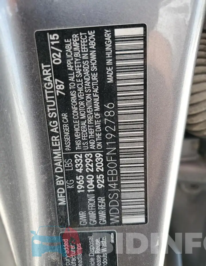 WDDSJ4EB0FN192786 Photo# 13