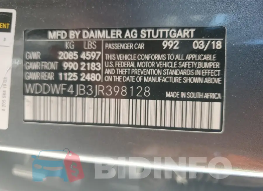 WDDWF4JB3JR398128 Photo# 13
