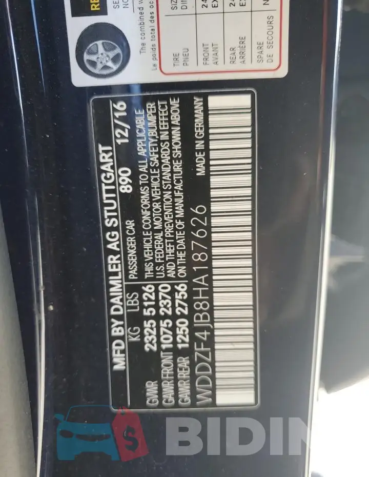 WDDZF4JB8HA187626 Photo# 12