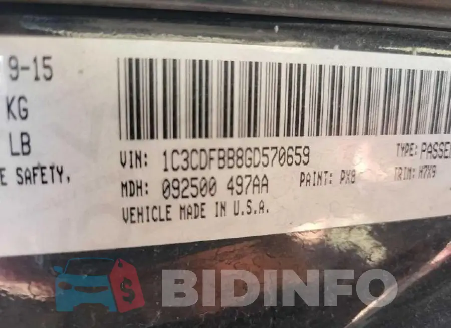 1C3CDFBB8GD570659 Photo# 10