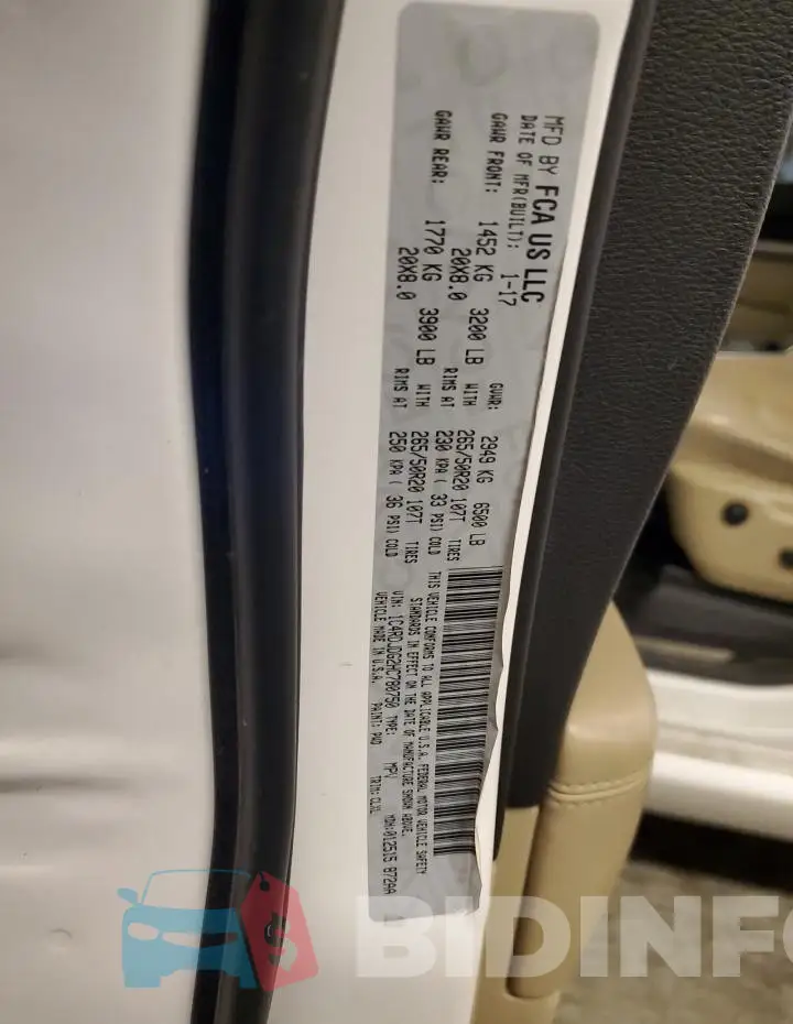 1C4RDJDG2HC780750 Photo# 13