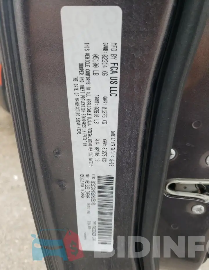 2C3CDXHG3GH328101 Photo# 13
