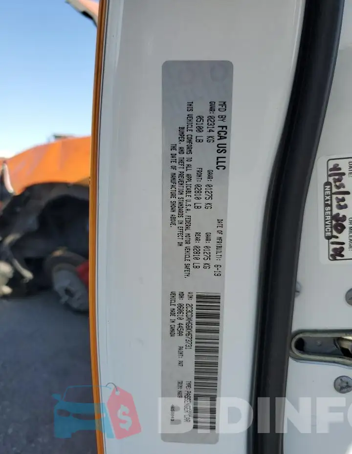 2C3CDXHG6KH673731 Photo# 12