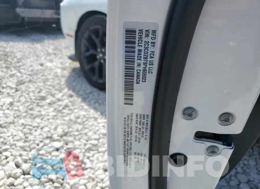 2C3CDZBT9PH655023 Photo# 12
