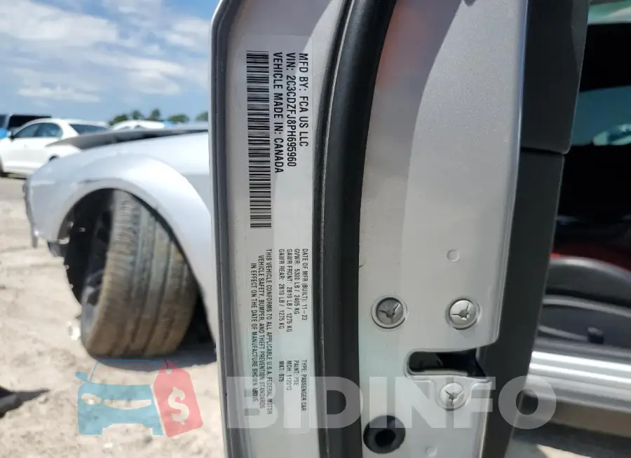 2C3CDZFJ8PH695960 Photo# 12