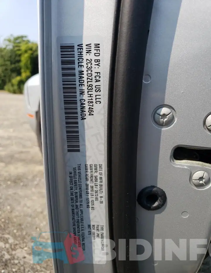 2C3CDZL93LH187464 Photo# 12