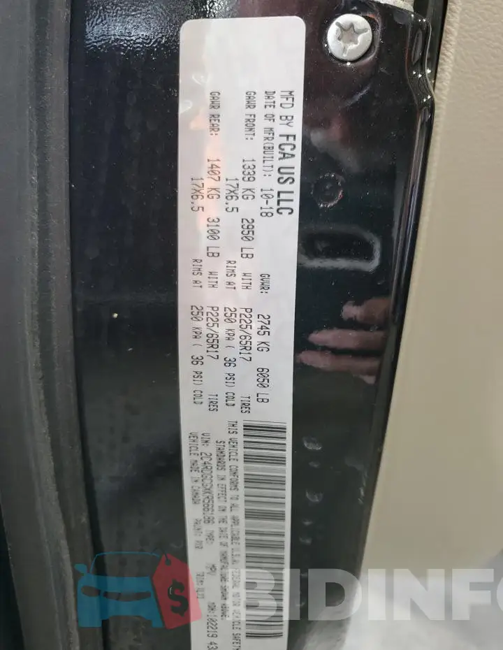 2C4RDGCGXKR566186 Photo# 13